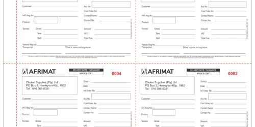Clinker-Supplies-37744-Afrimat-Delivery-Note-Tax-Invoice-Books-VIERFONTEIN